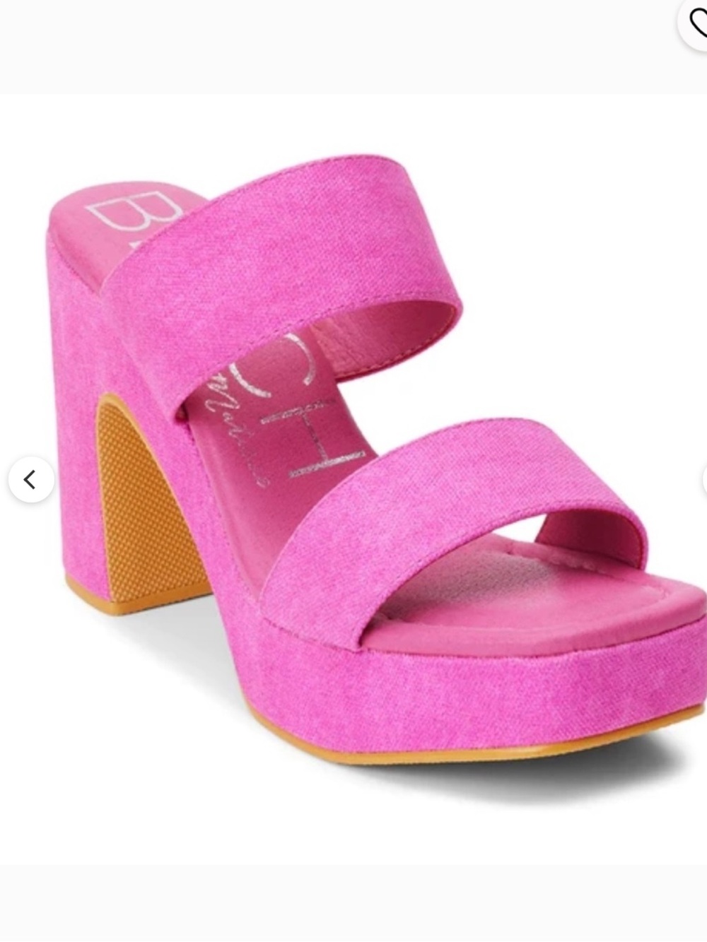 Pink Platform block heel Sandals